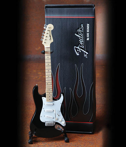 Fender™ Stratocaster™ Classic Black Finish Miniature Guitar Replica