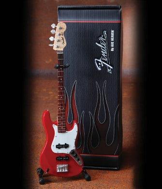 Fender™ Jazz Bass™ Classic Red Finish Miniature Guitar Replica